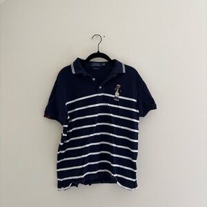 Ralph Lauren Navy Teddy Polo Shirt
